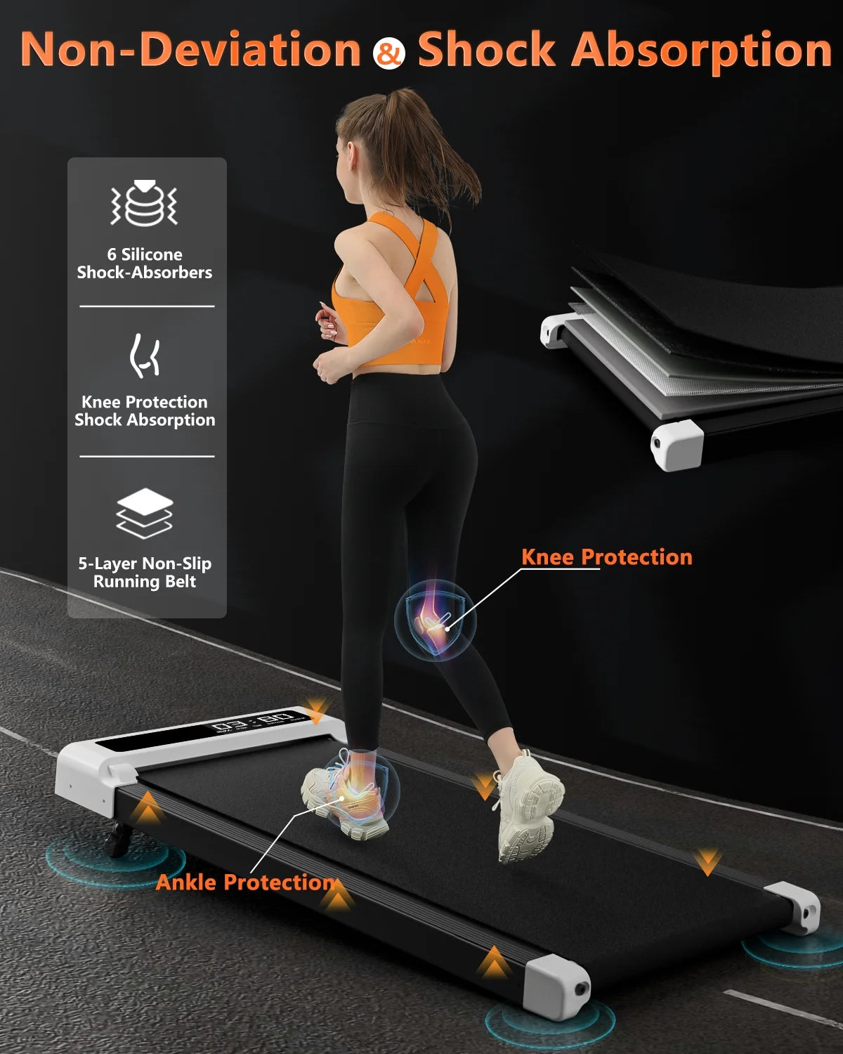 Walking Pad with Incline, Walking Pad Treadmill 2 in 1 Walking Pad for Walking and Jogging, 2.5HP Compact Treadmill for Home Office with Remote Control, LED Display