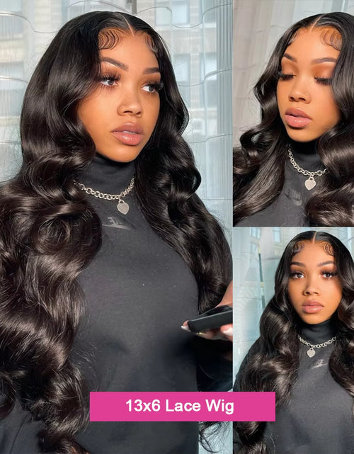 Load image into Gallery viewer, 200% Density HD Transparent Lace Body Wave 13X4 13X6 Frontal Lace Human Hair Wig 360 Lace Frontal Wig Pre Plucked 5X5 Lace Wig
